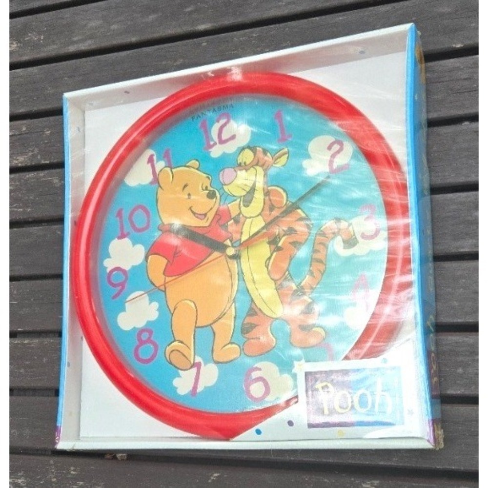 Disney Winnie the Pooh & Tigger 10" Quartz Wall Clock by Fantasma New in Box